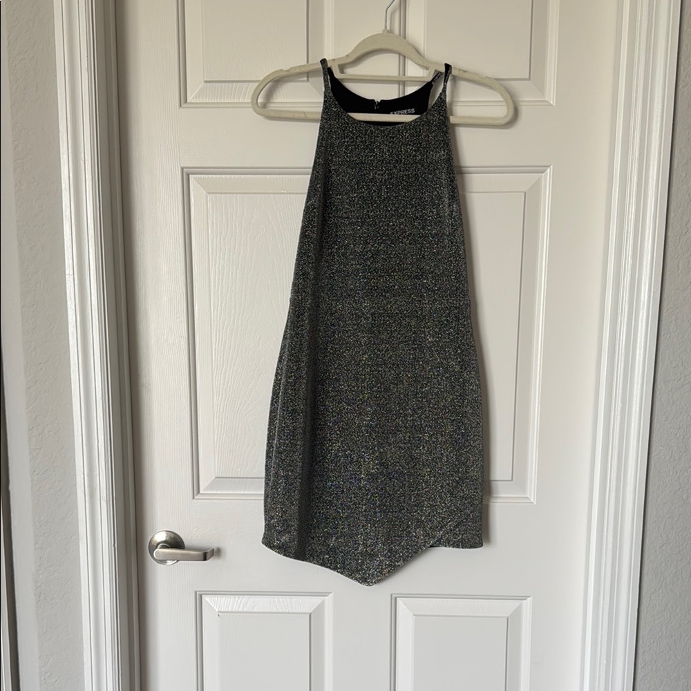 Silver/Gray Shimmer Mini Dress